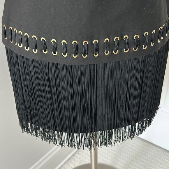 Elizabeth and James Eron Black Fringe Hem Dress - Picture 7 of 9
